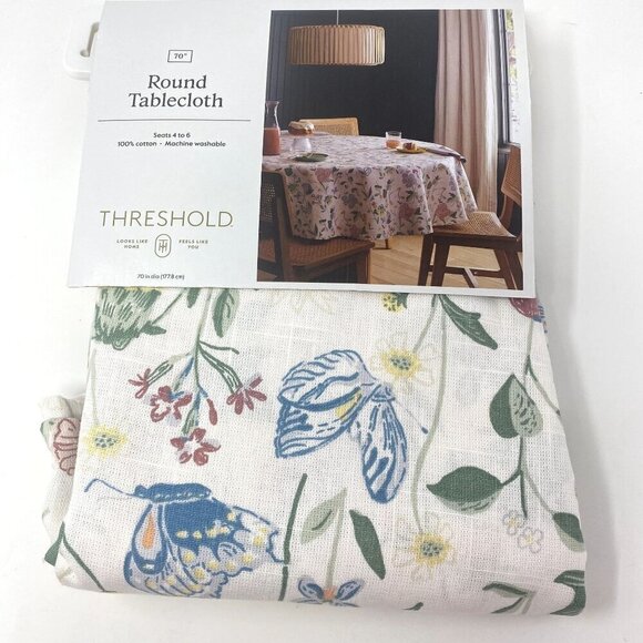 Target 70"x70" Floral Tablecloth Spring Easter Threshold™ - Picture 1 of 8